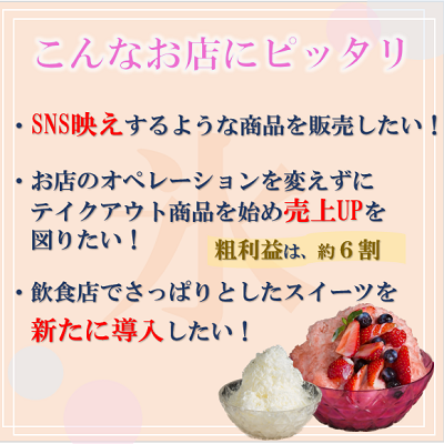 【ど冷えもん対応不可】ふわふわかき氷 ミルク ※別途専用かき氷機 必須・仕入れ 卸 業務用 小売店 キッチンカー 夏祭り イベント