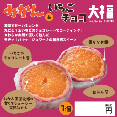 表示パネル みかんいちごチョコ大福