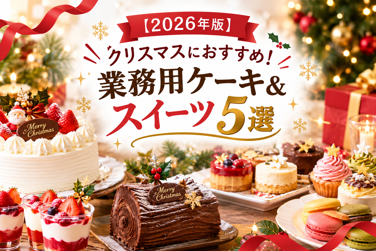 【2026年版】クリスマスにおすすめ！業務用ケーキ＆スイーツ5選
